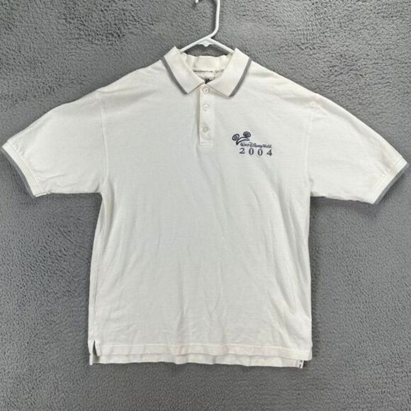 Disney Other - Walt Disney World Polo Shirt Adult Large White Short Sleeve Casual Rugby Mens